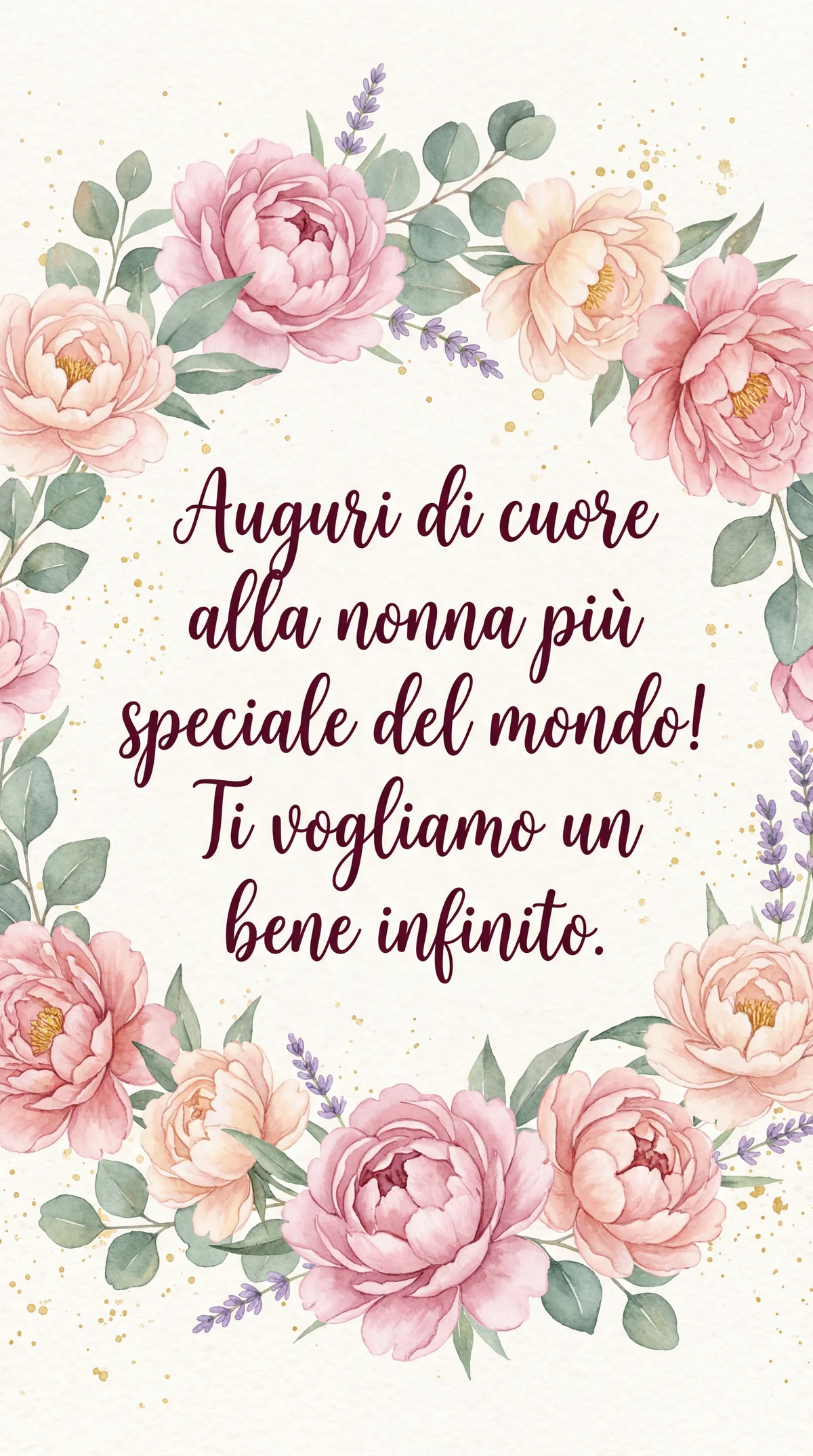 Biglietto di auguri per il compleanno della nonna