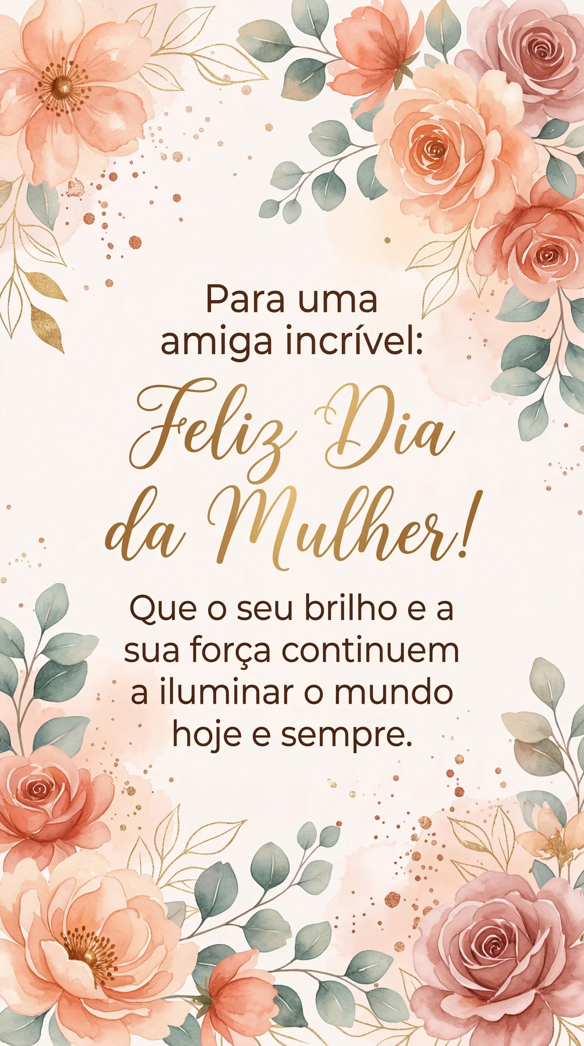 cartão de Dia da Mulher para uma amiga