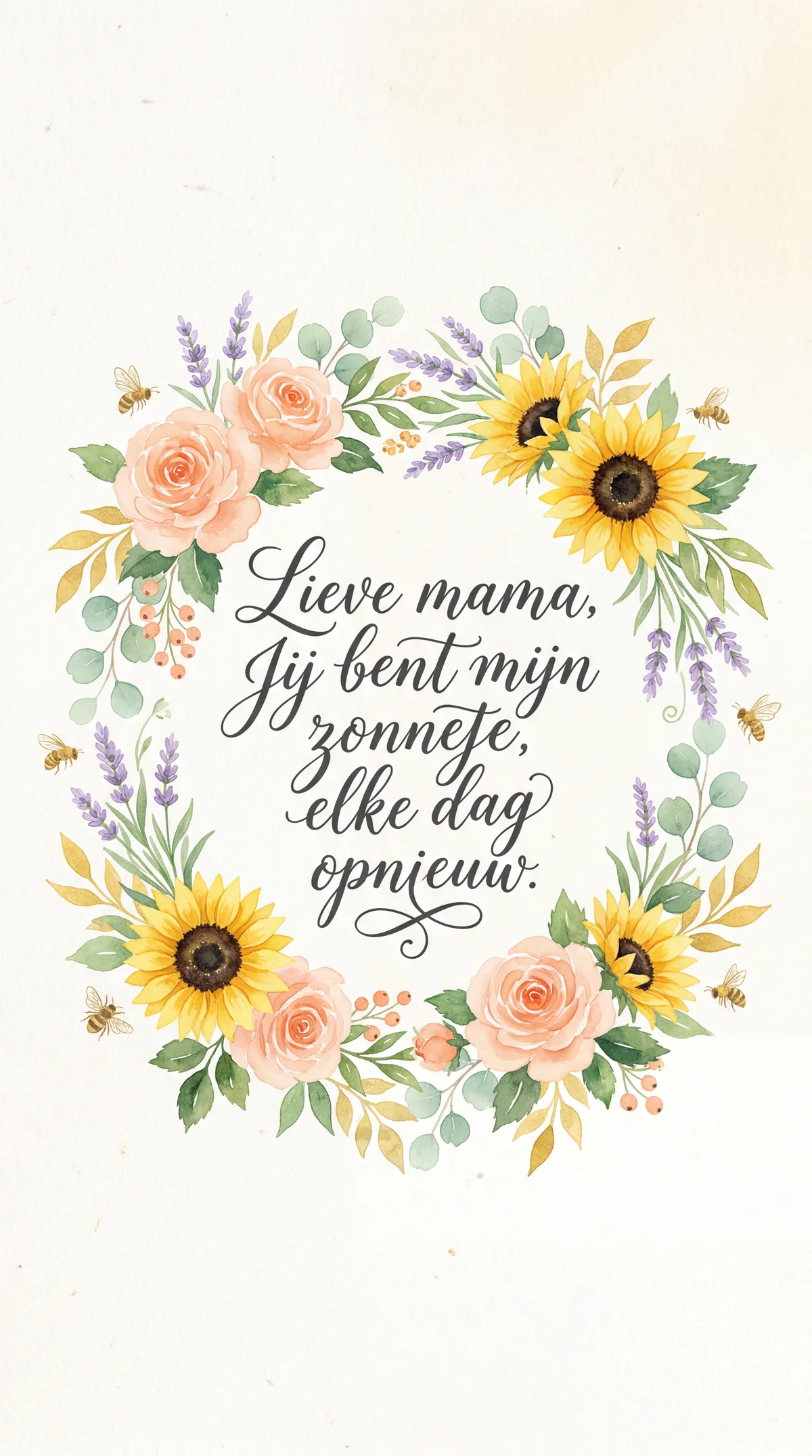 kaartje voor mama op Moederdag