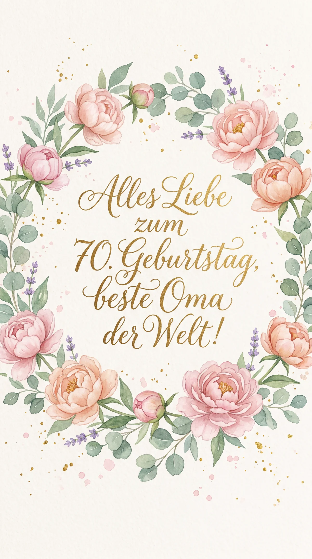 Geburtstagskarte für die Oma zum 70. Geburtstag