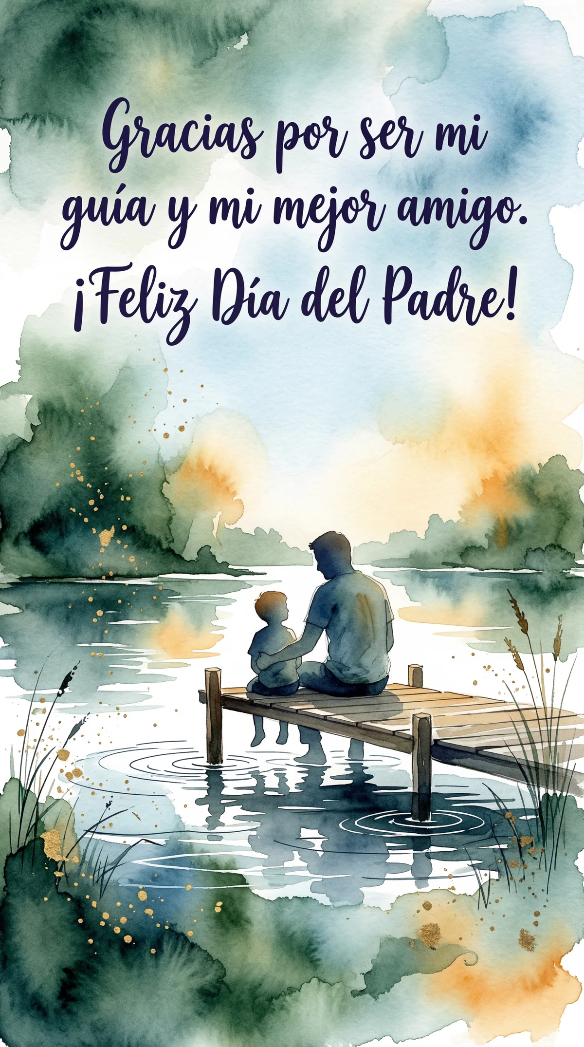 Tarjeta de feliz Día del Padre para mi papá