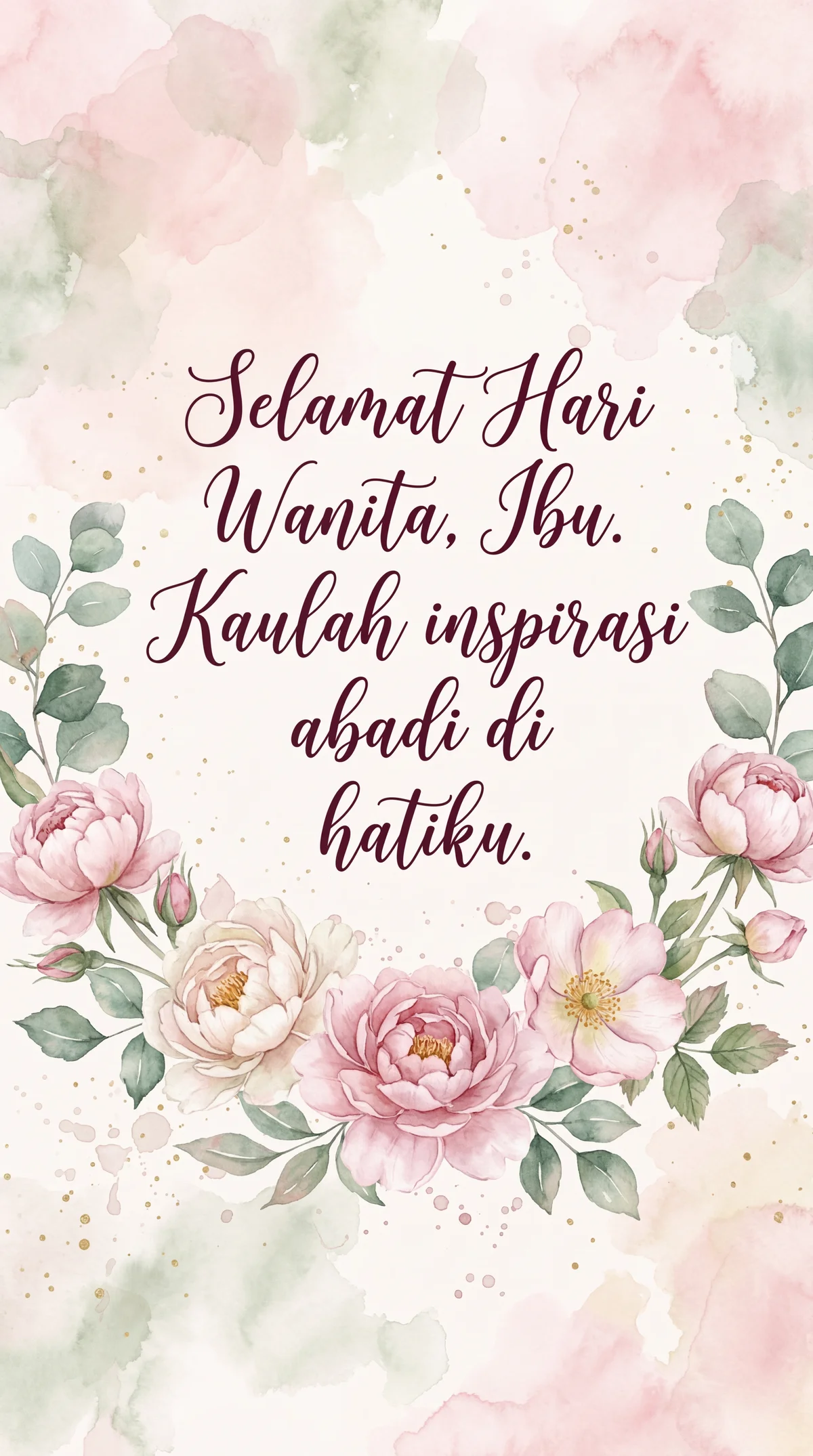 Ucapan Hari Wanita Antarabangsa untuk ibu tersayang