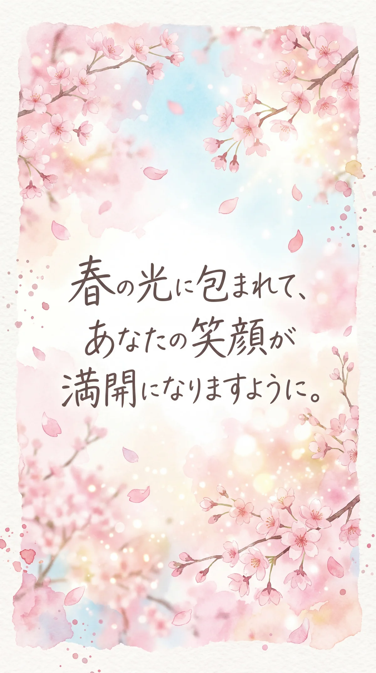 桜咲く季節に贈る、心ときめく春のメッセージカード