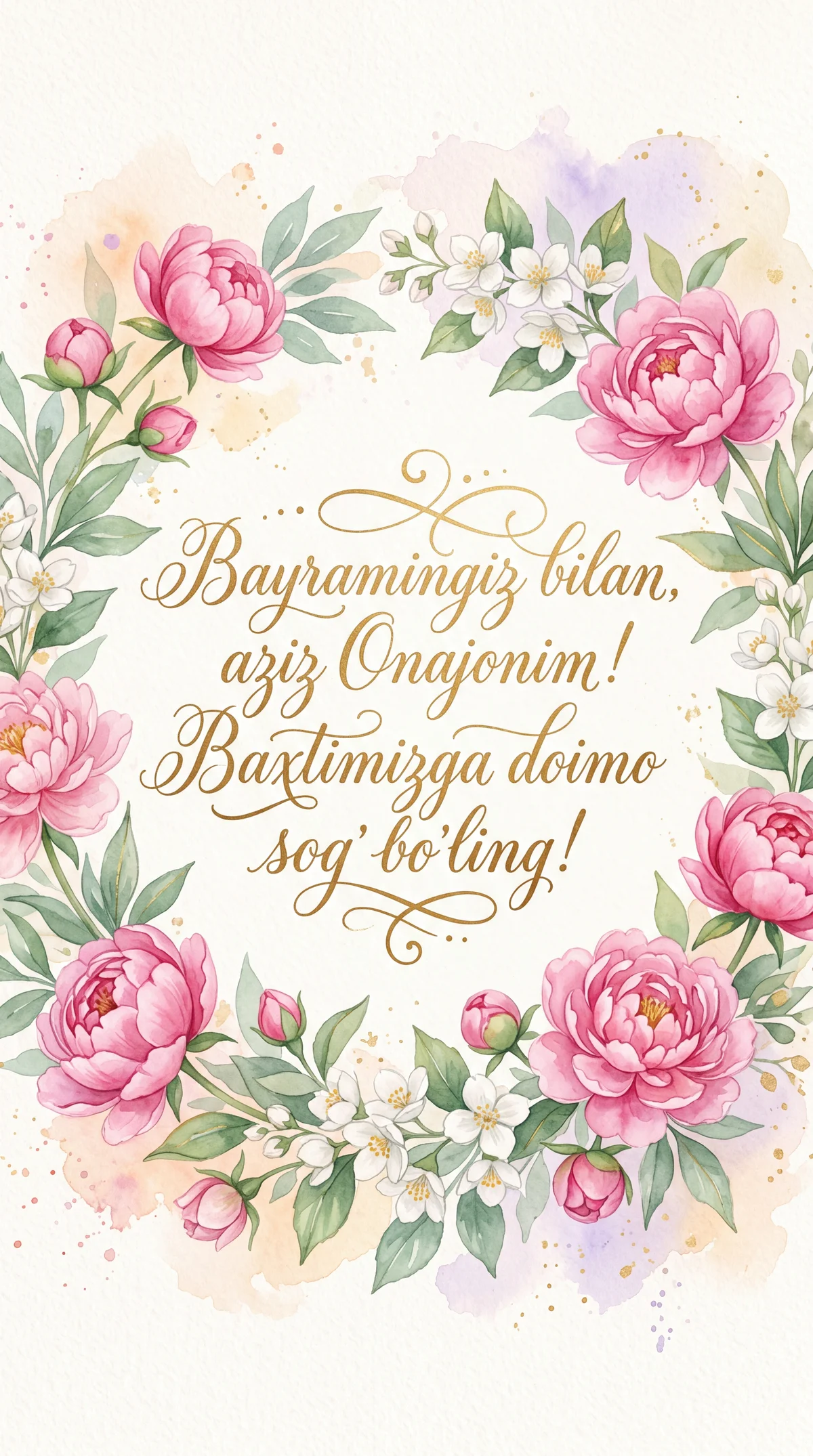 Onalar kuni bilan onajonimni tabriklayman