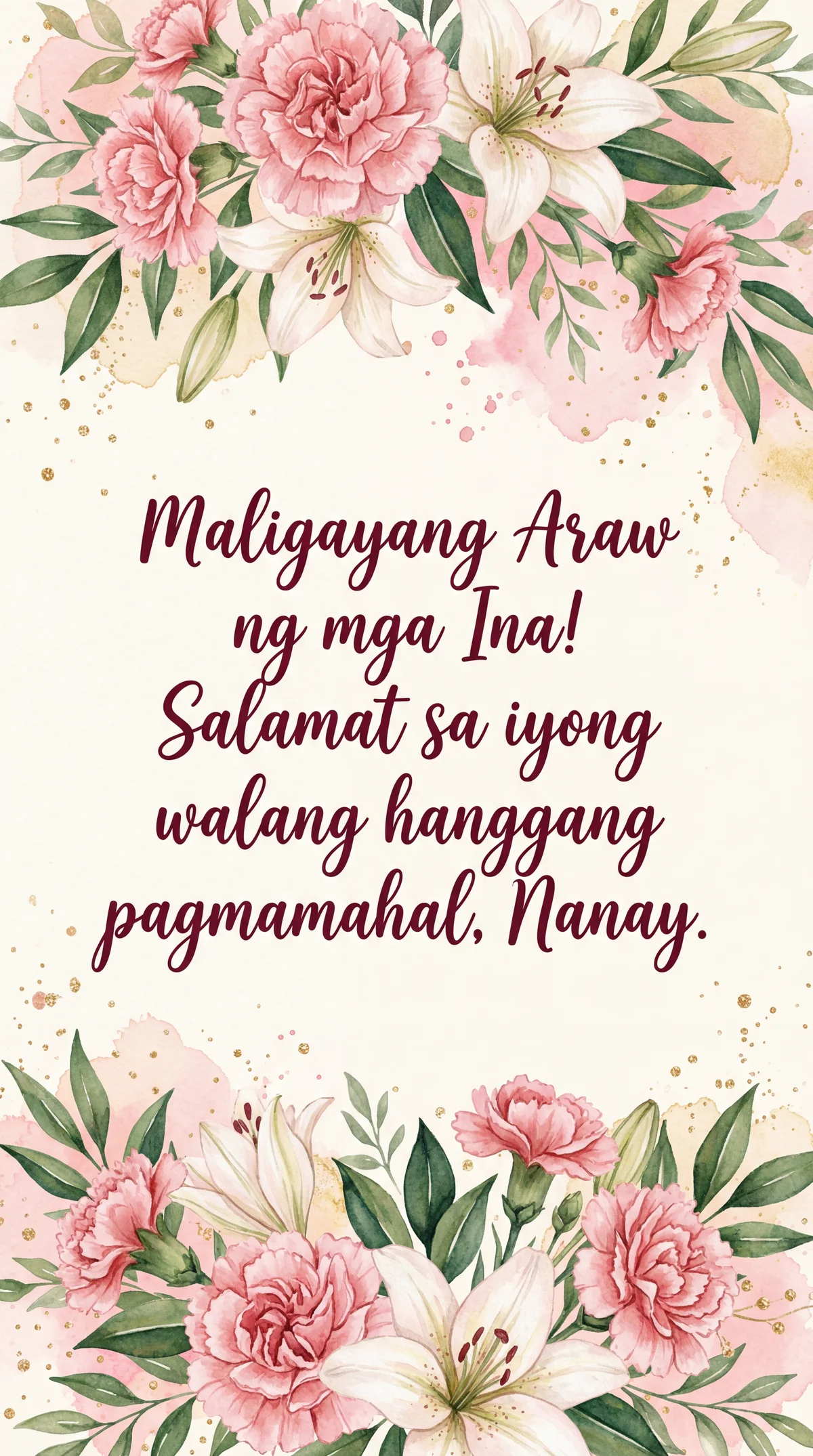 Pagbati para kay Nanay sa Araw ng mga Ina