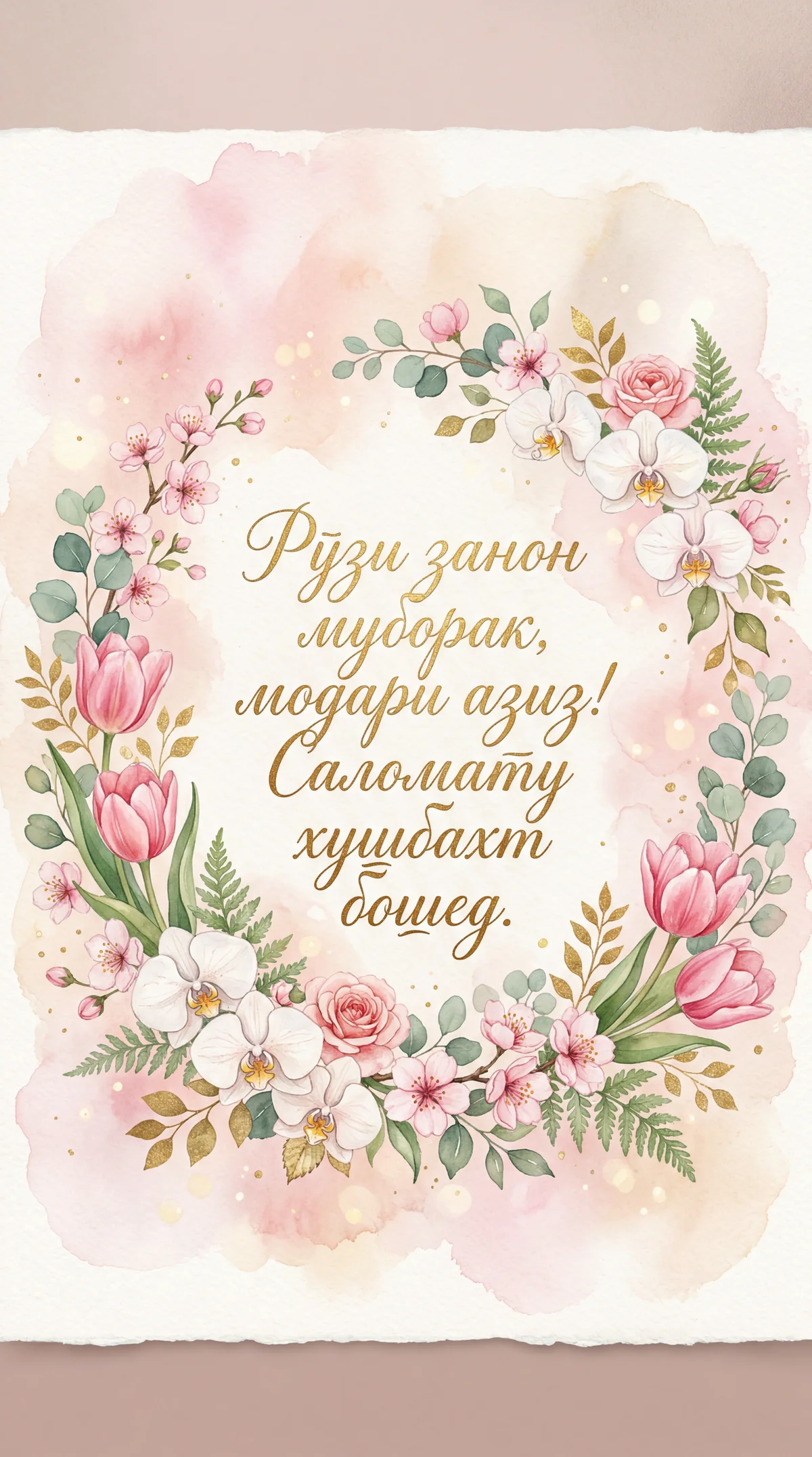 Рӯзи занон муборак, модари азиз!