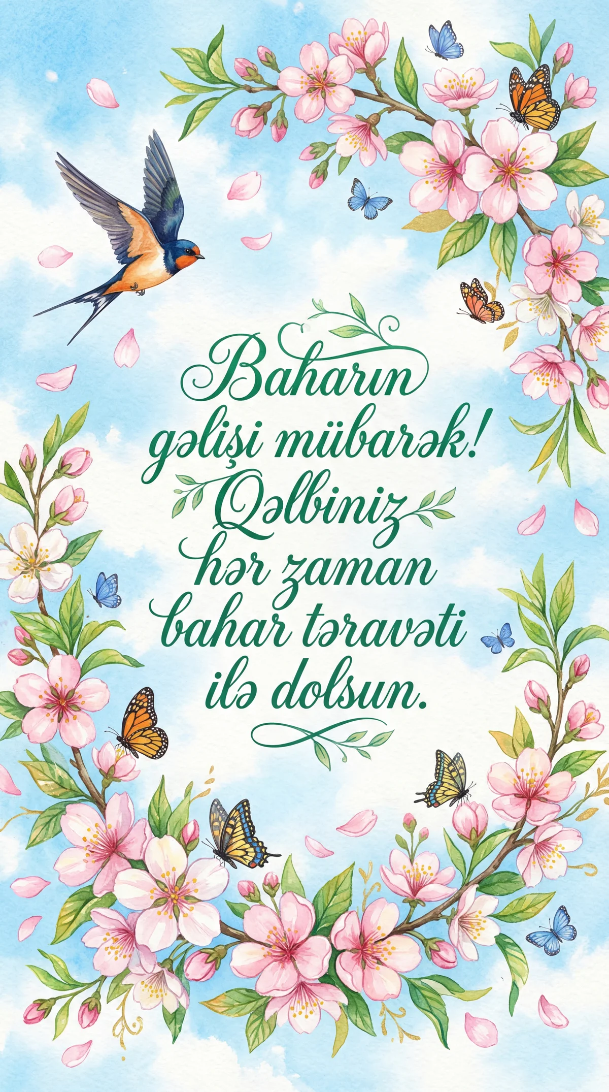 Baharın gəlişi münasibətilə təbrik