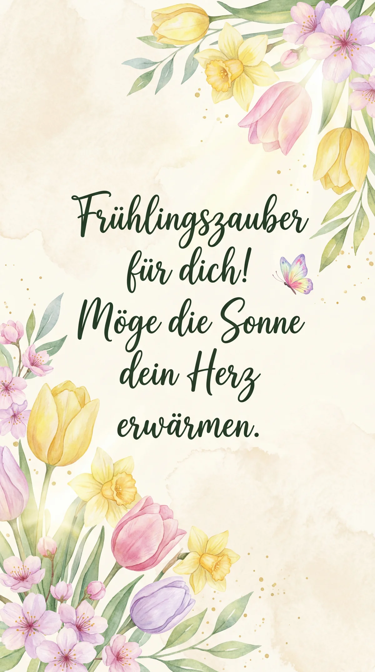 Frühlingsgrüße für einen lieben Menschen