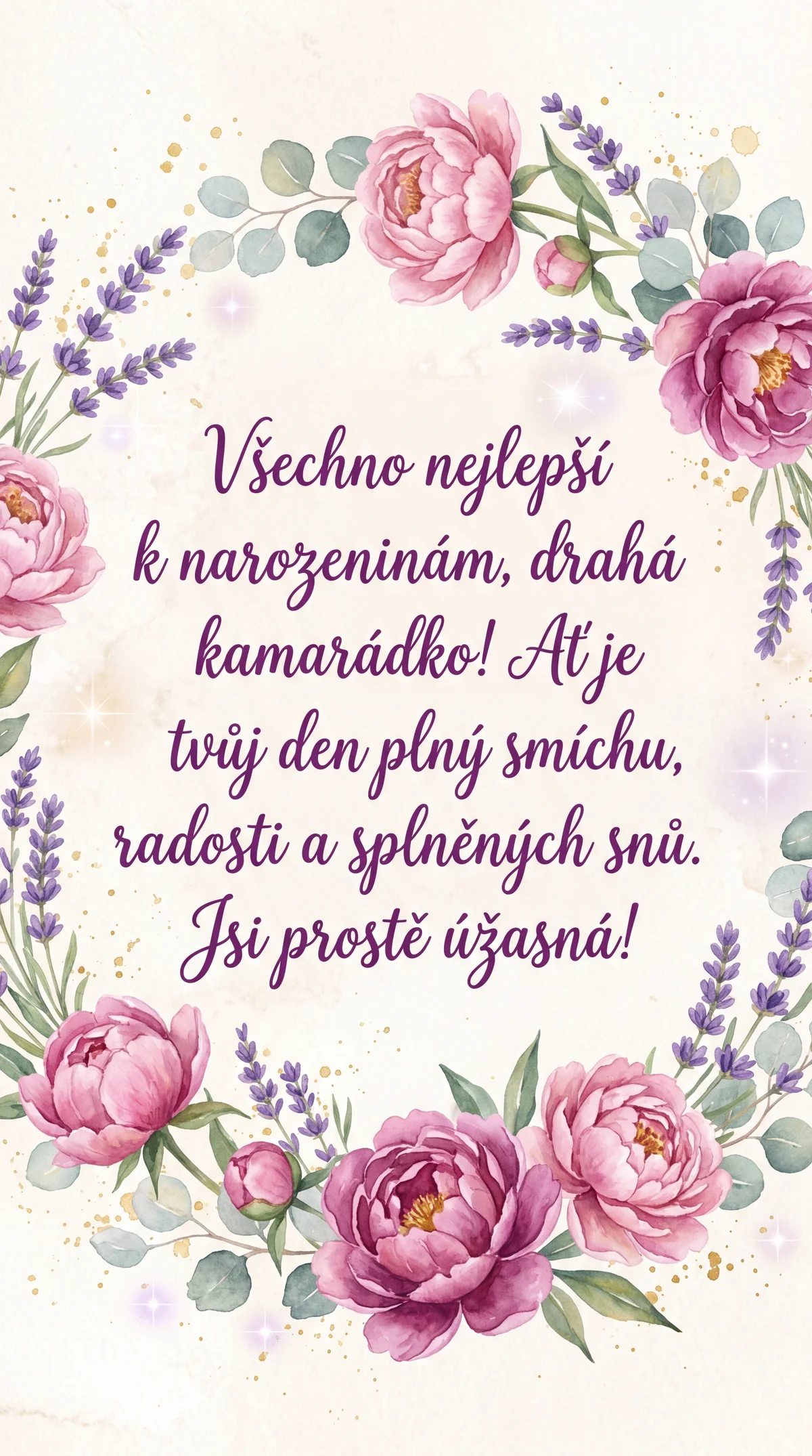 Přání k narozeninám pro kamarádku