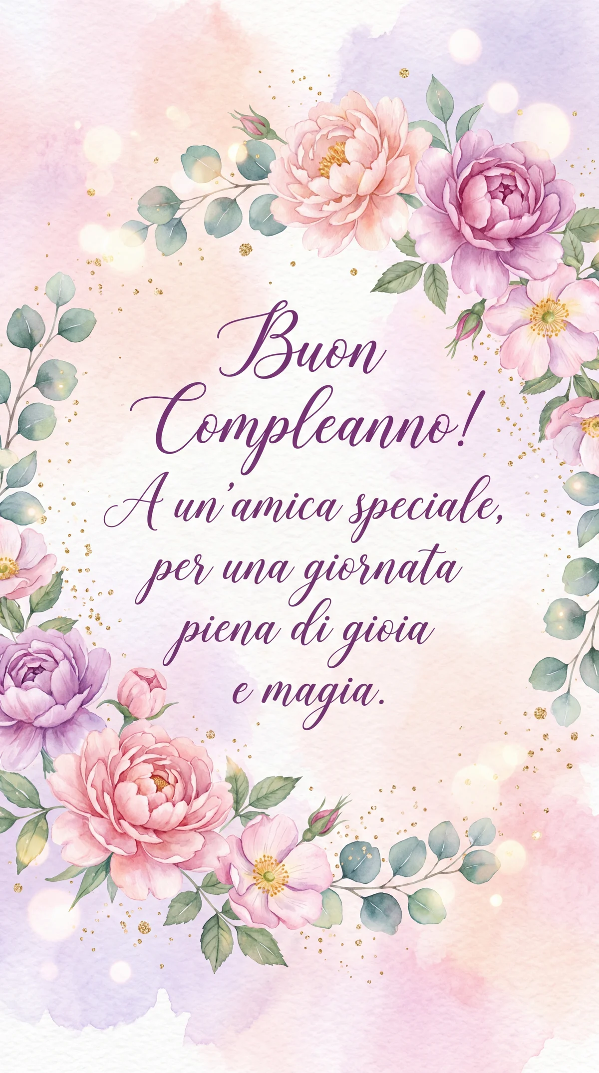 biglietto di auguri per il compleanno di un'amica
