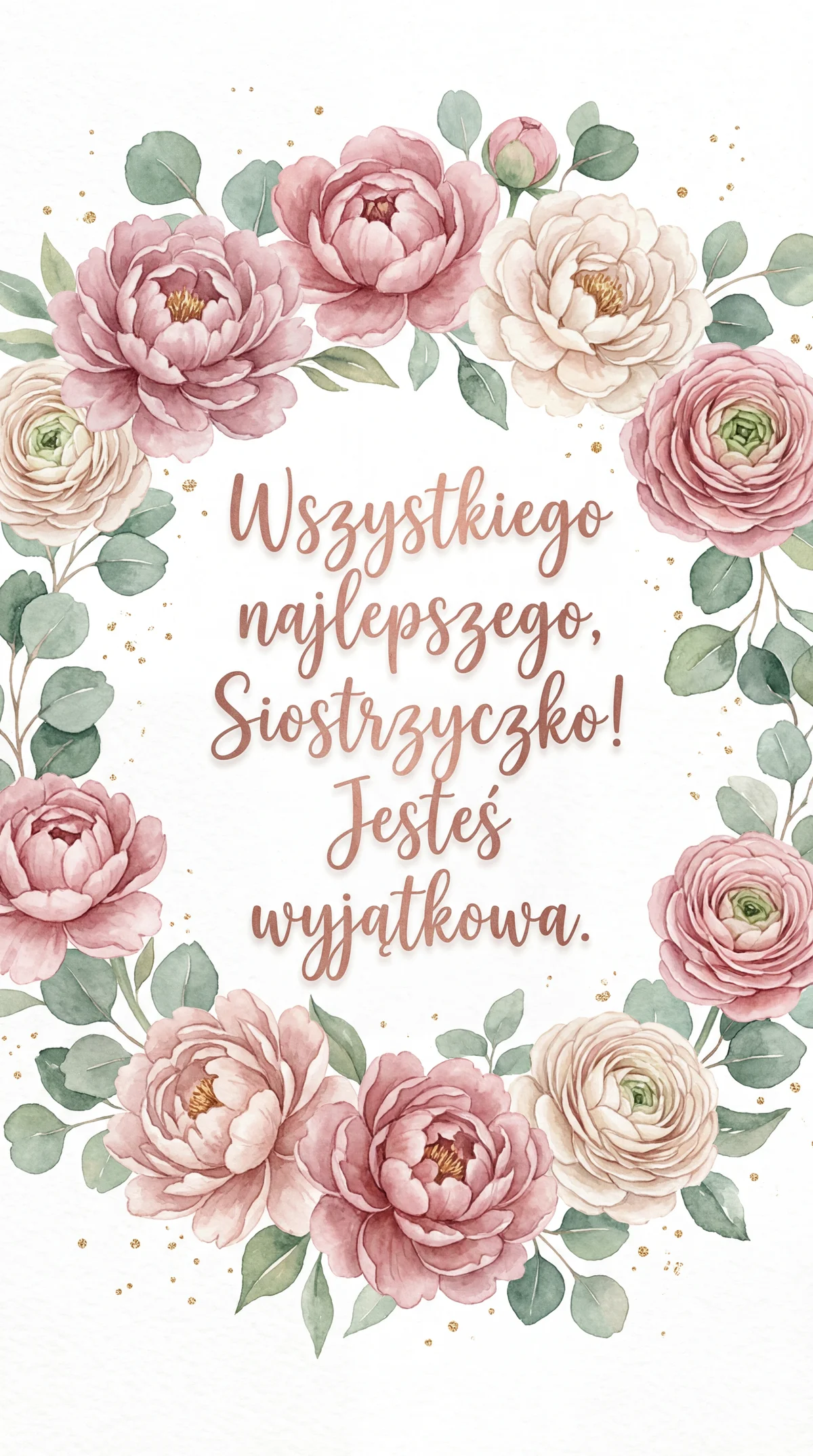 Kartka urodzinowa dla siostry