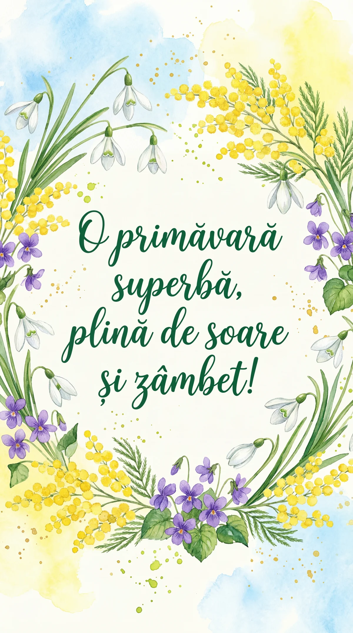 Felicitări cu prima zi de primăvară!