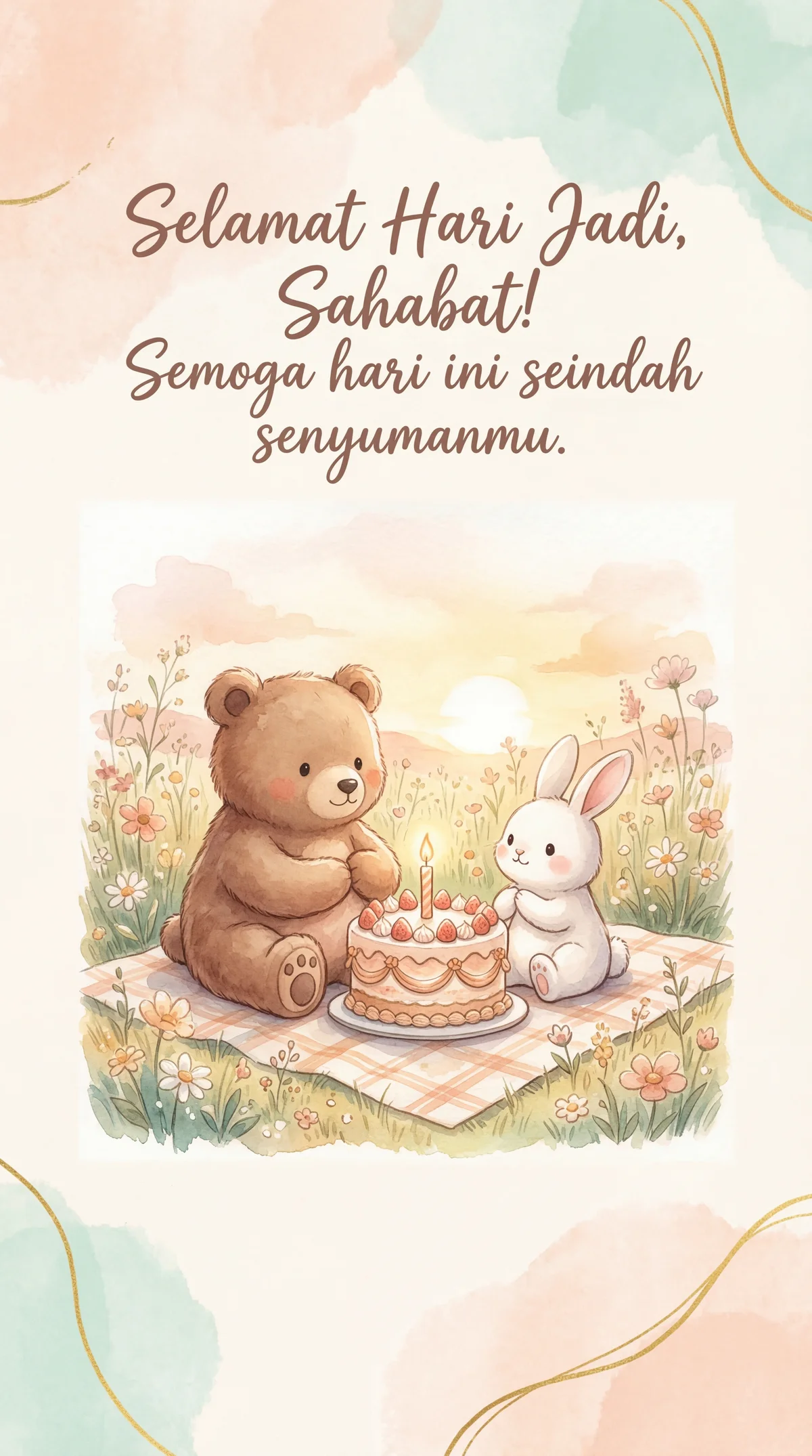 Selamat ulang tahun untuk sahabat baik saya!