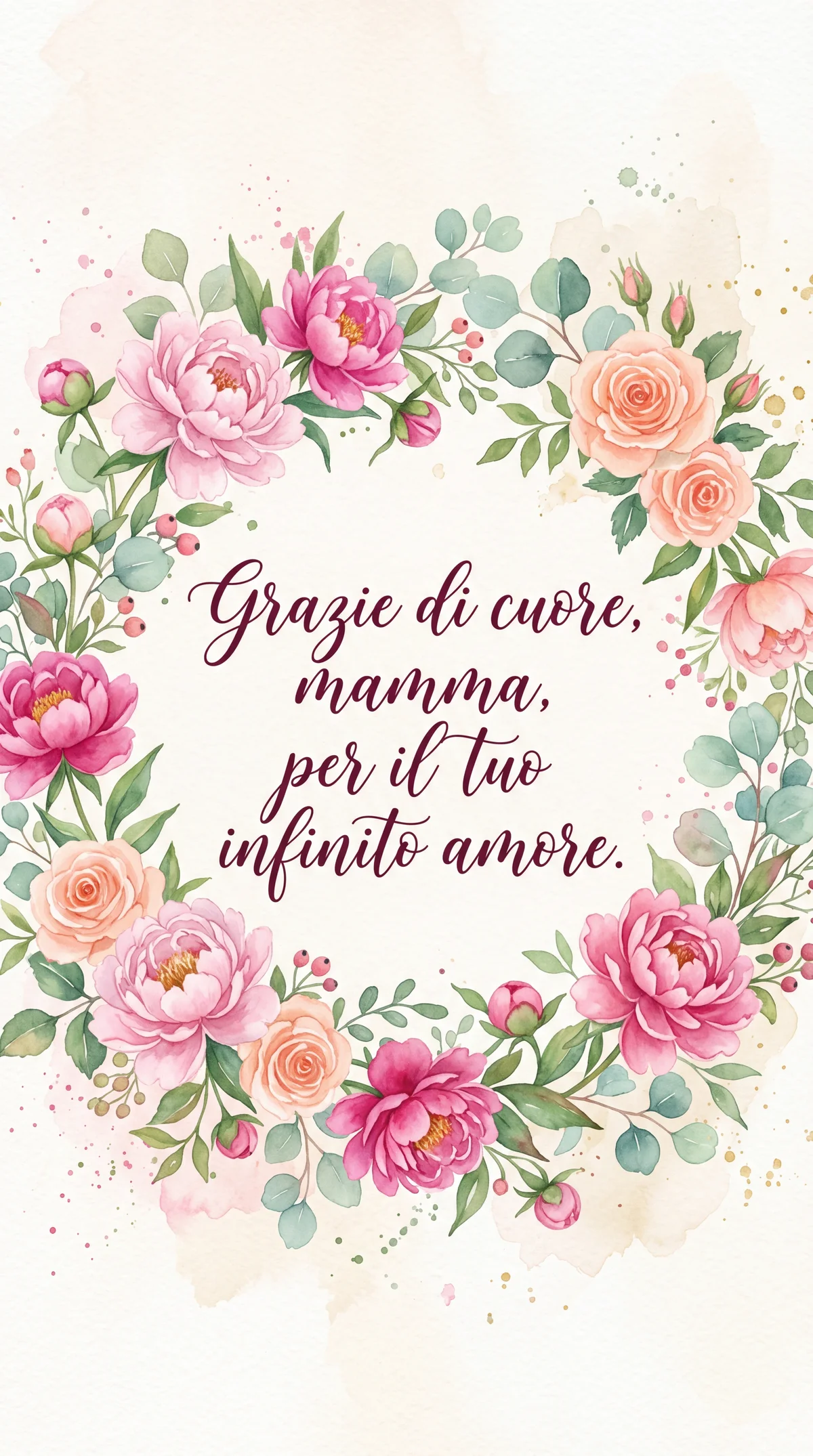 Messaggio di auguri per la Festa della Mamma