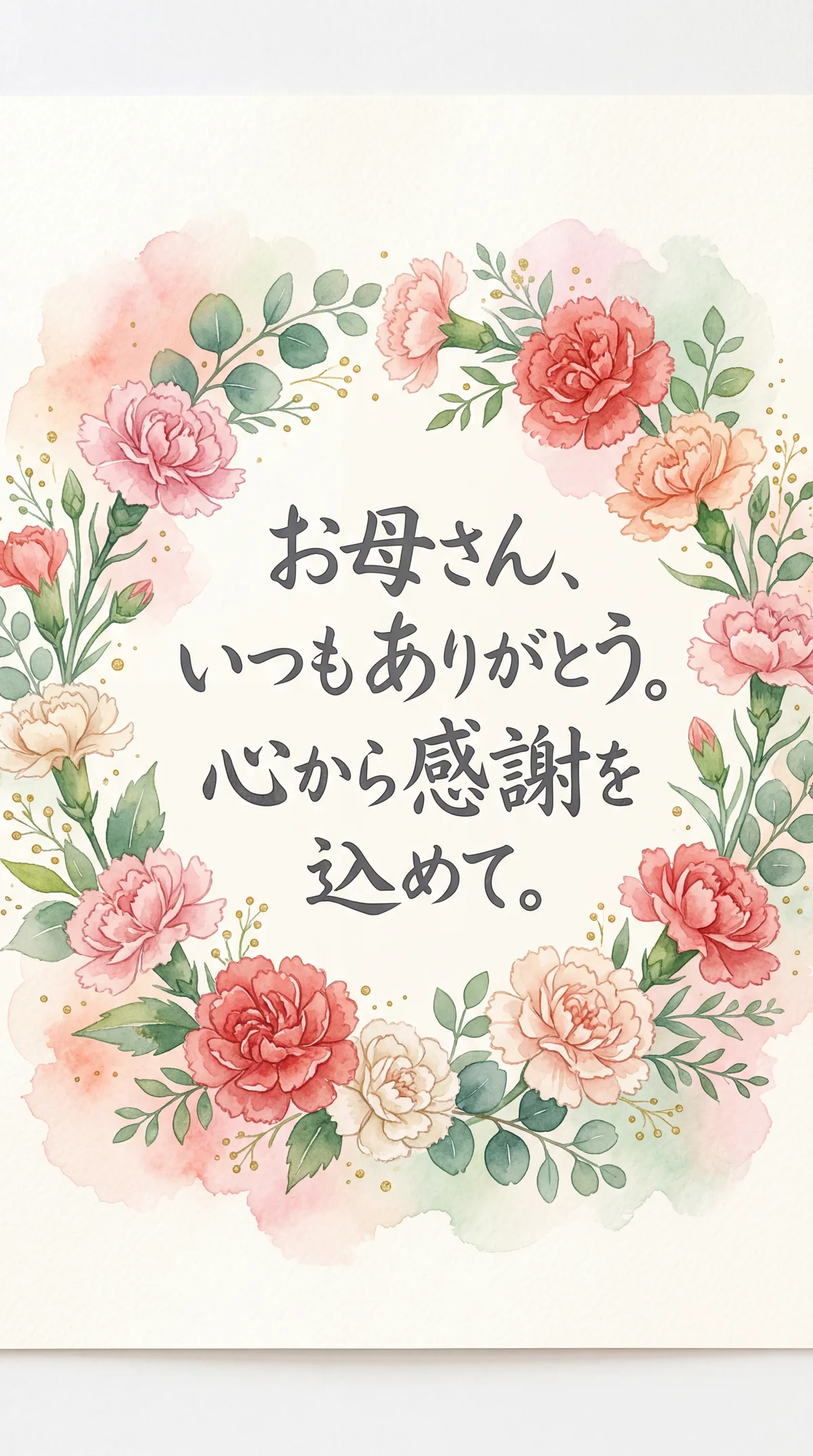 母の日のメッセージカード