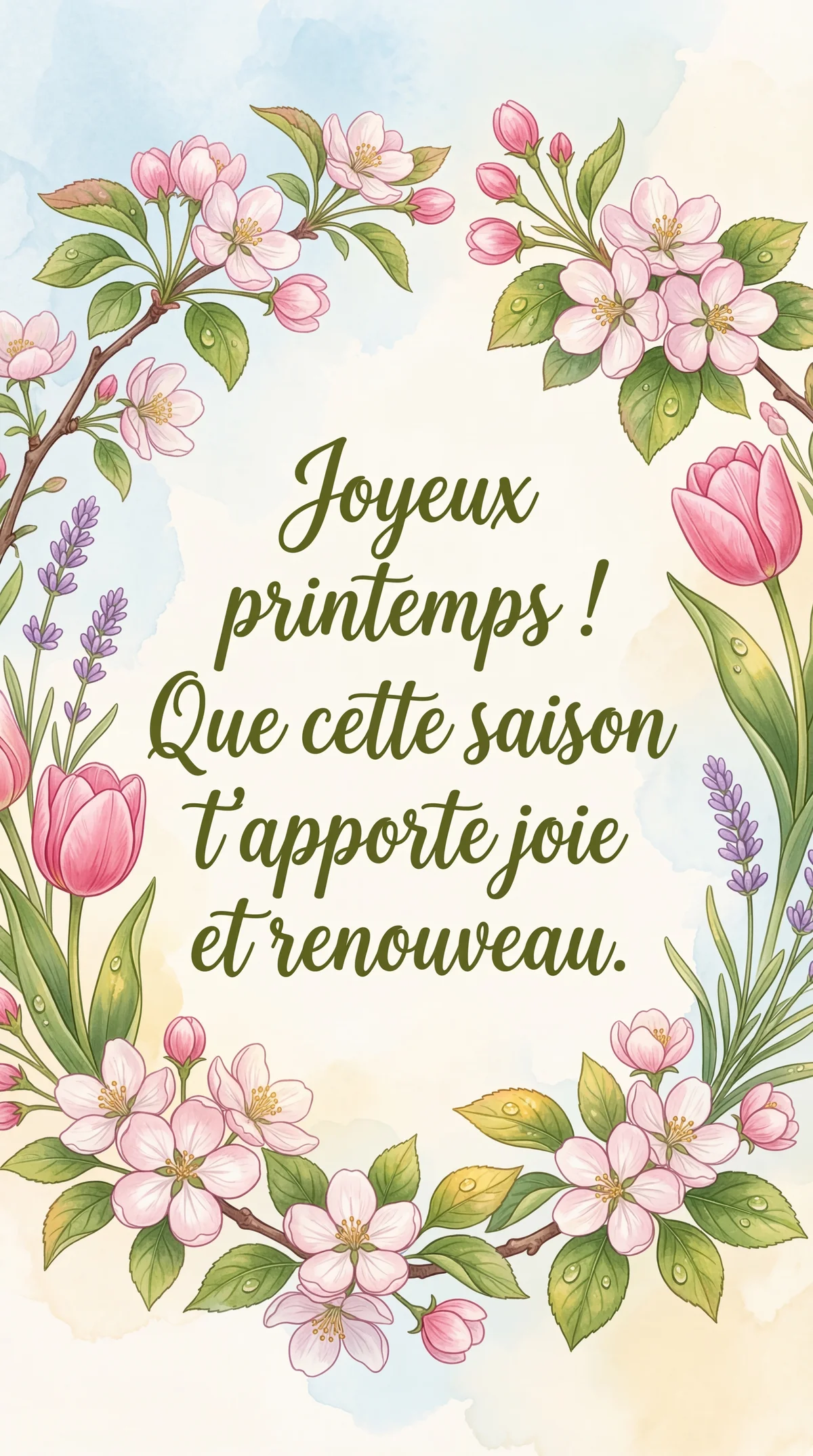 Joyeux printemps ! Que cette saison t'apporte joie et renouv...