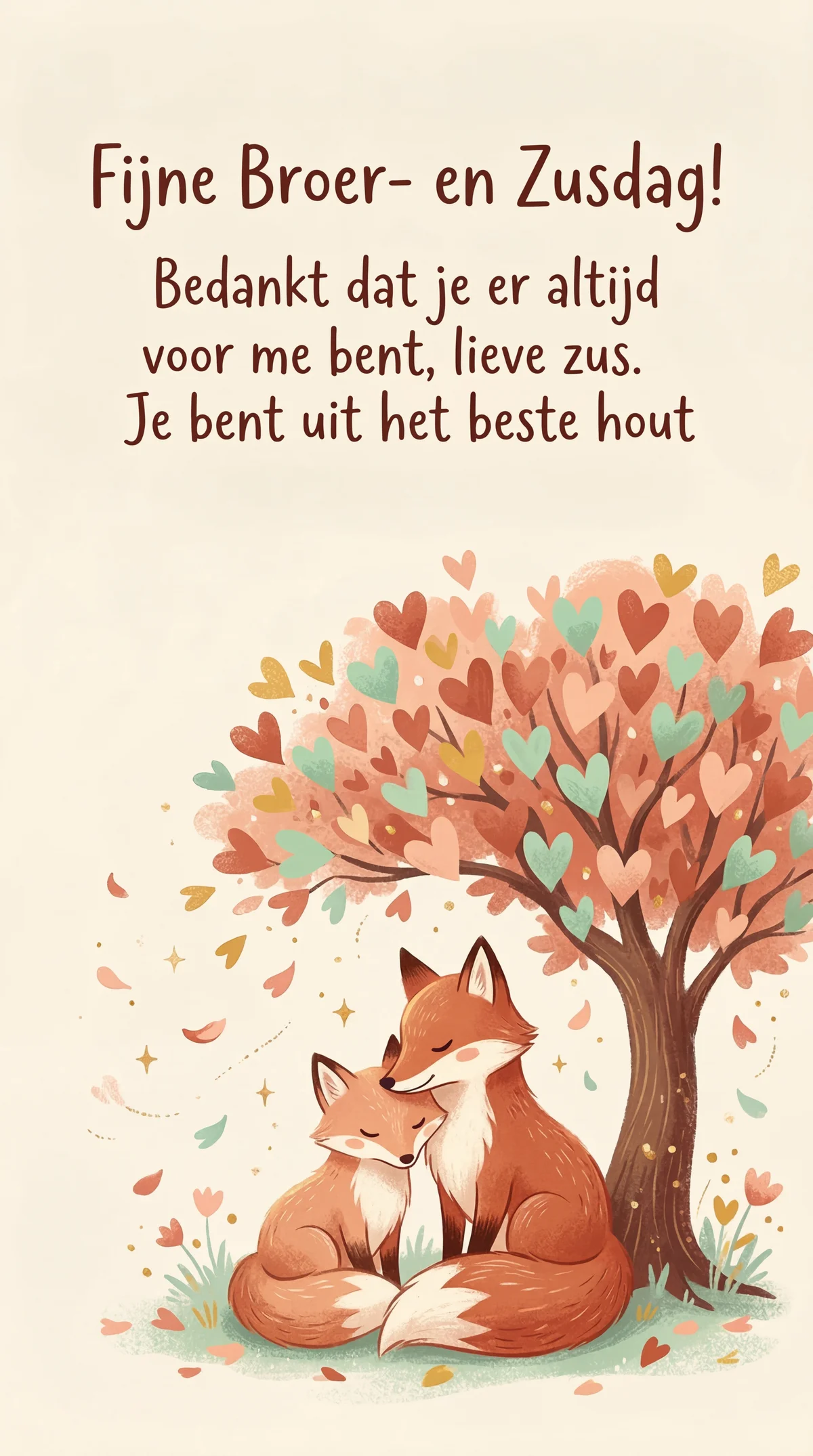 Leuke tekst voor Nationale Broer- en Zusdag voor mijn zus