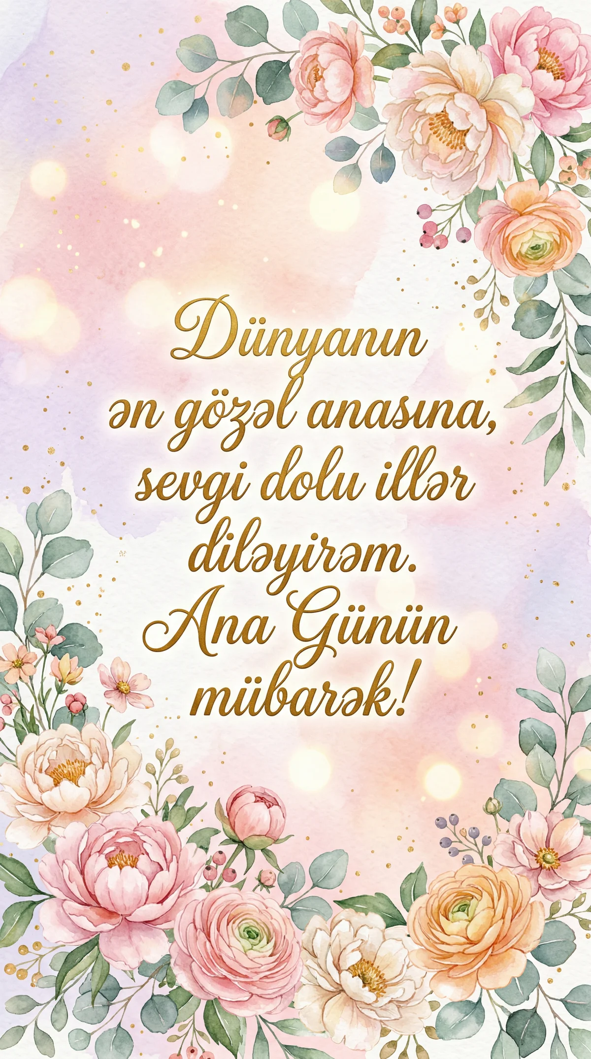 Sevimli anama Ana Günü təbriki