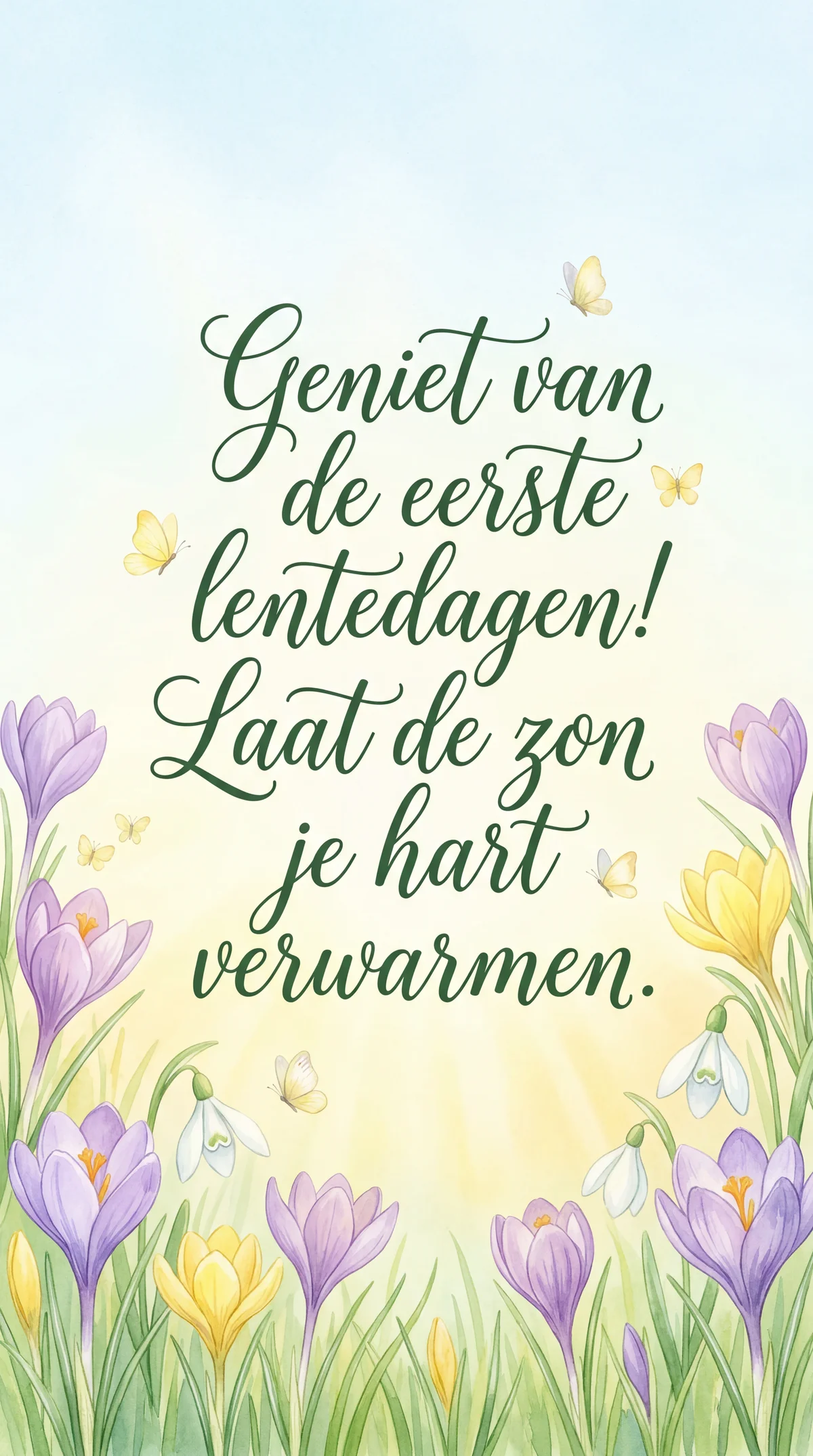 Geniet van de eerste lentedagen!