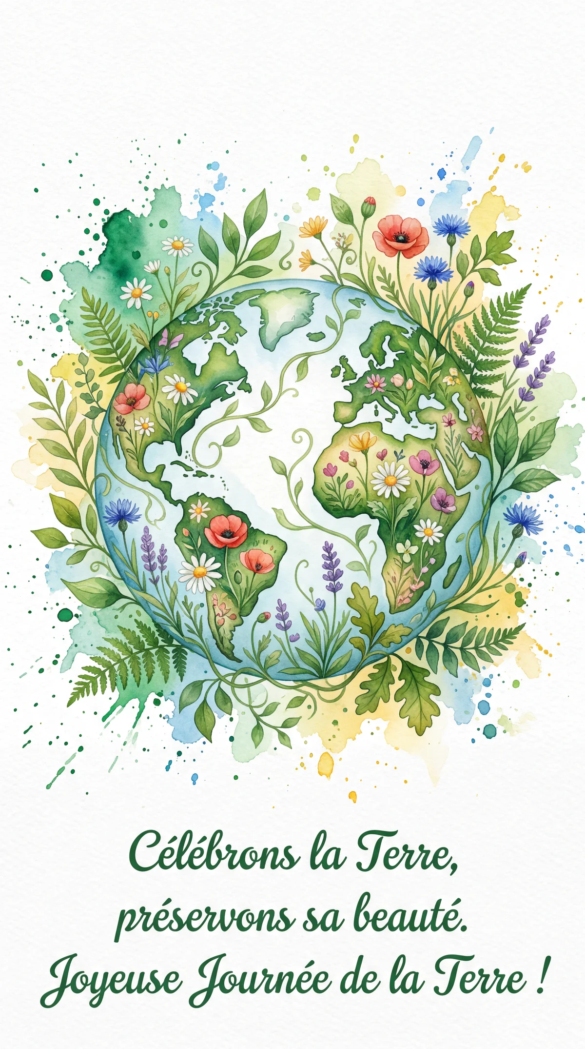 Carte de vœux pour la Journée de la Terre