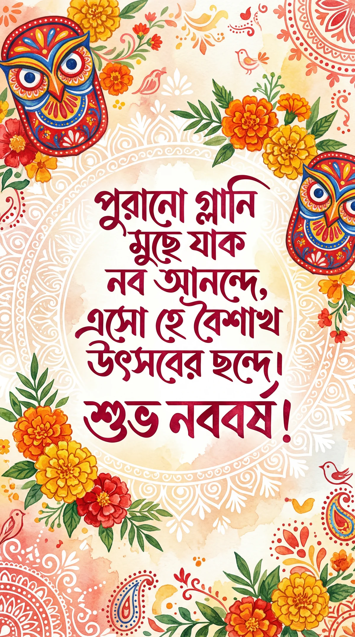 পহেলা বৈশাখের জন্য শুভেচ্ছা কার্ডের বার্তা