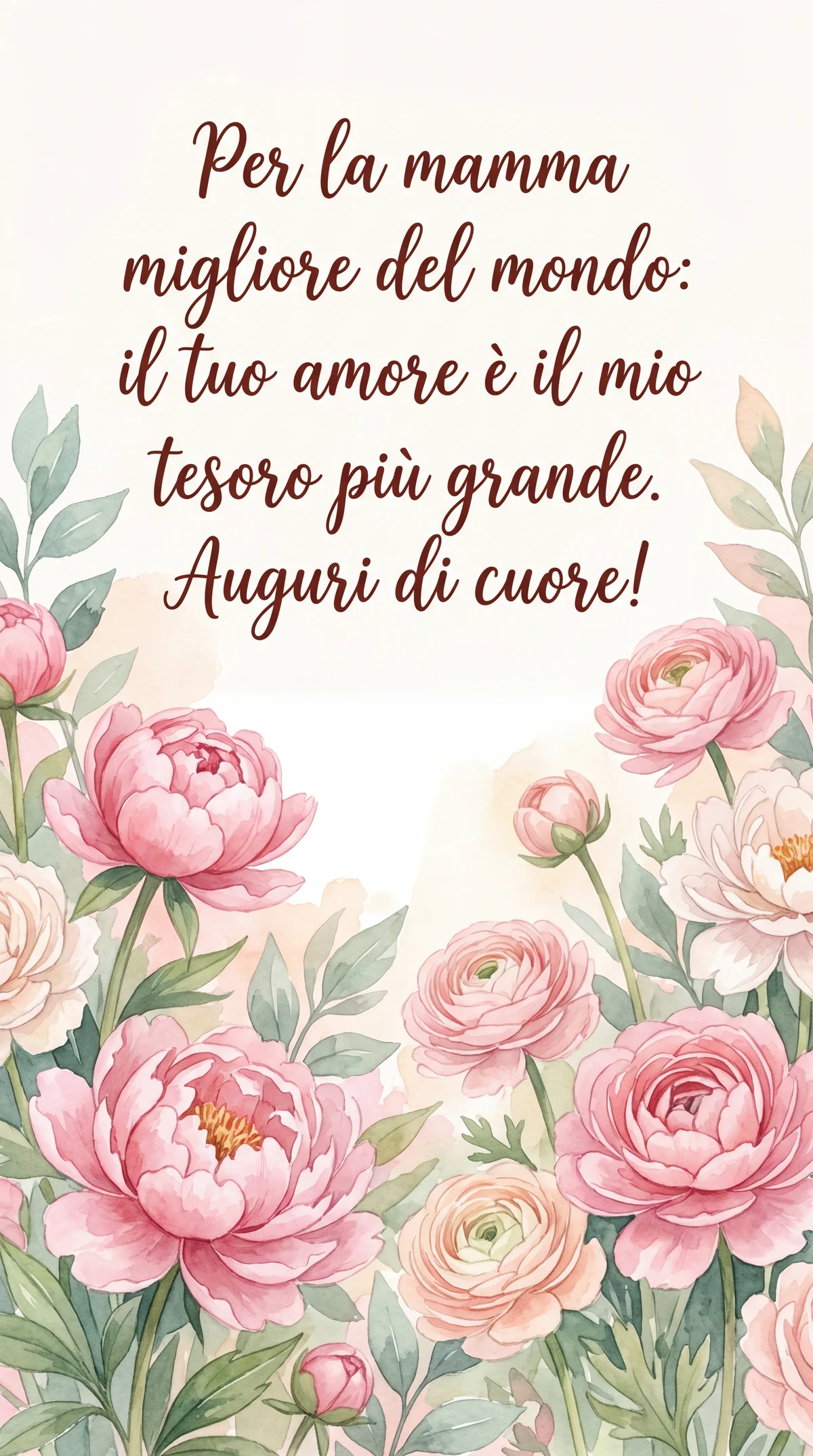 Biglietto d'auguri per la Festa della Mamma