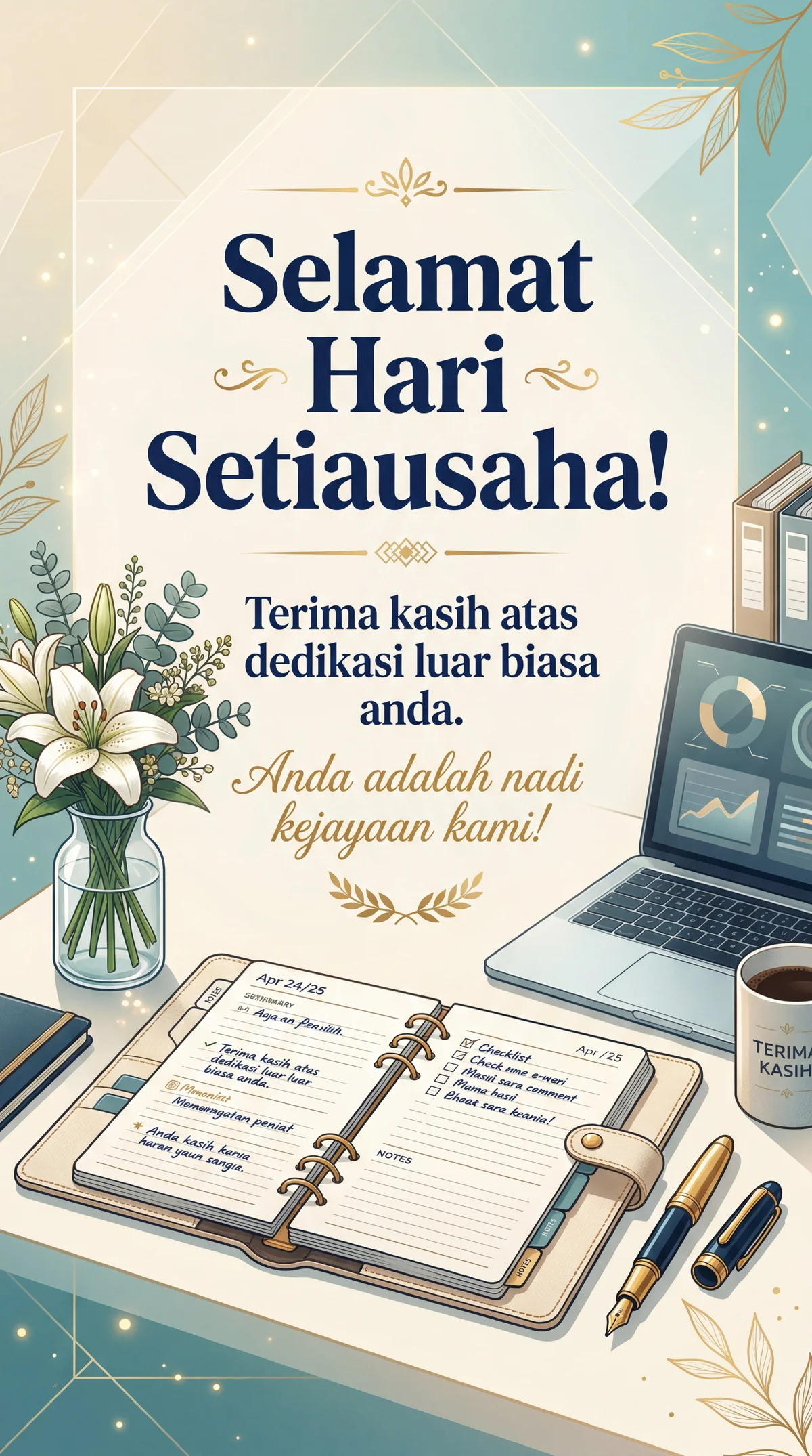 Ucapan Hari Setiausaha untuk setiausaha terbaik syarikat