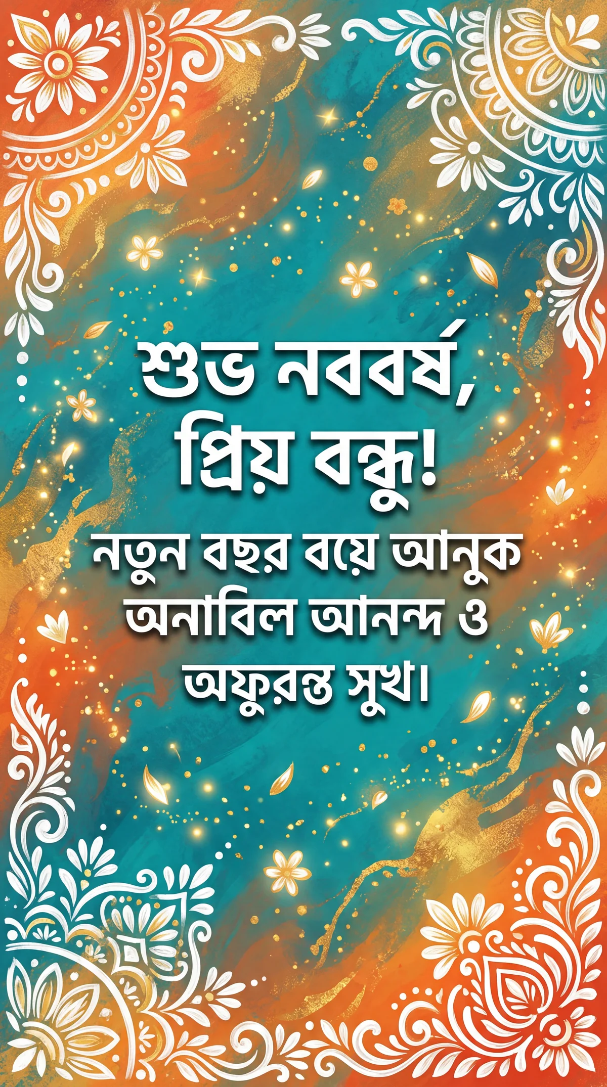 প্রিয় বন্ধুকে নববর্ষের শুভেচ্ছা কার্ড