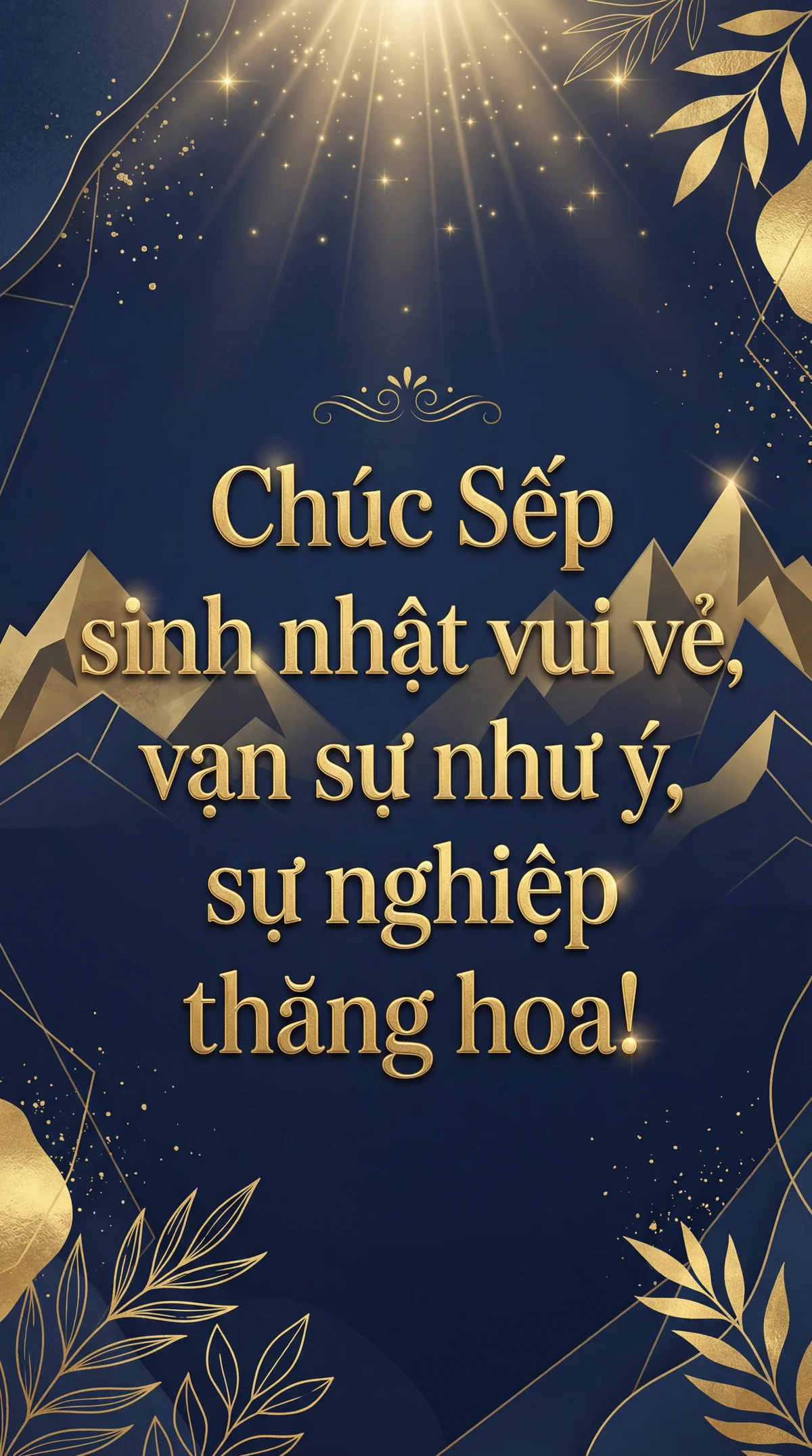 Lời chúc mừng sinh nhật cho sếp