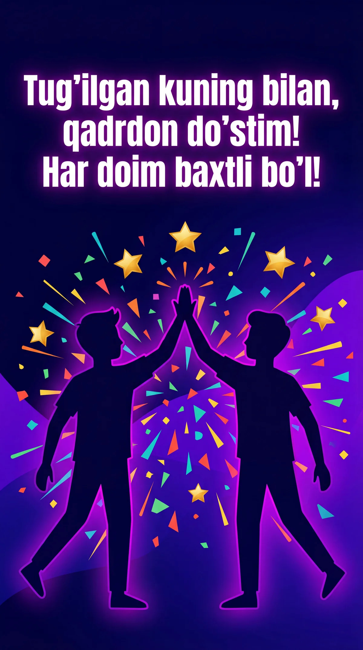 eng yaqin do'stimga tug'ilgan kun tabrigi