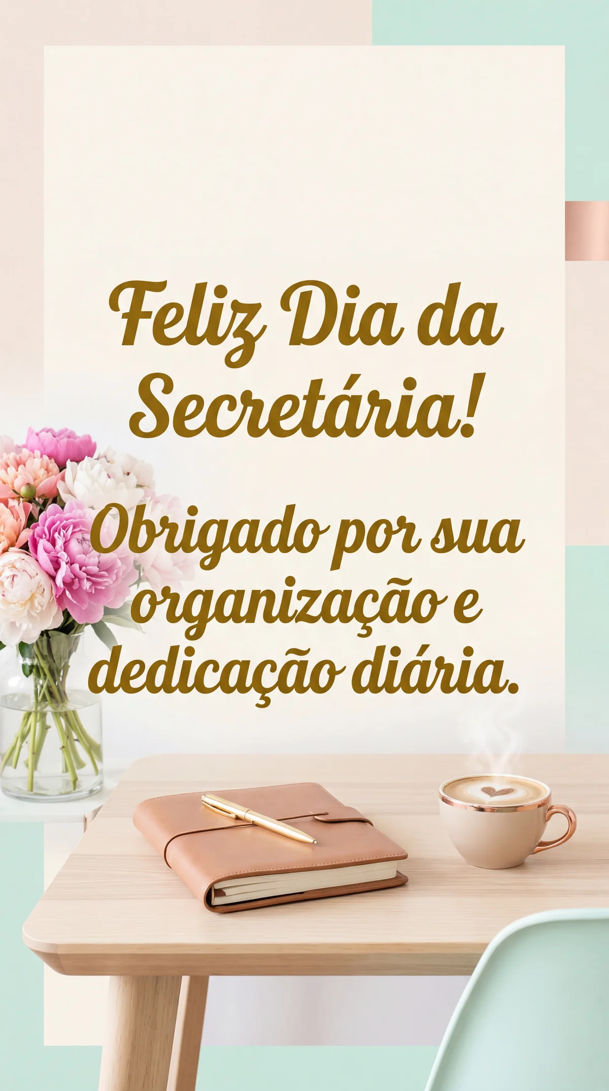 Mensagem de apreço pelo Dia da Secretária