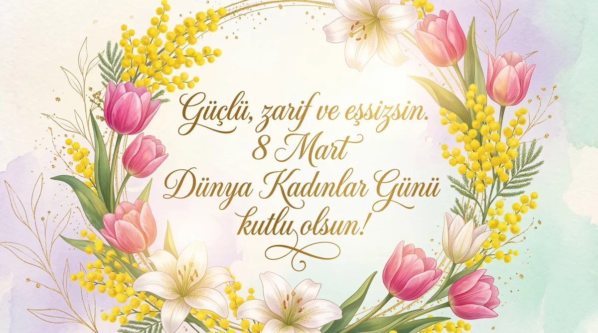 8 Mart Dünya Kadınlar Günü için içten kutlama mesajı