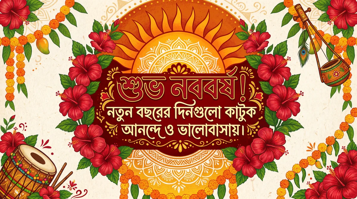 প্রিয় বন্ধুকে পহেলা বৈশাখের উষ্ণ শুভেচ্ছা