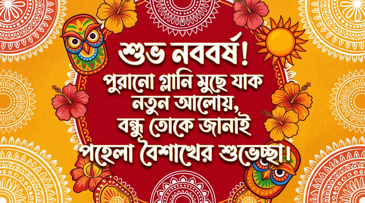 প্রিয় বন্ধুকে পহেলা বৈশাখের শুভেচ্ছা