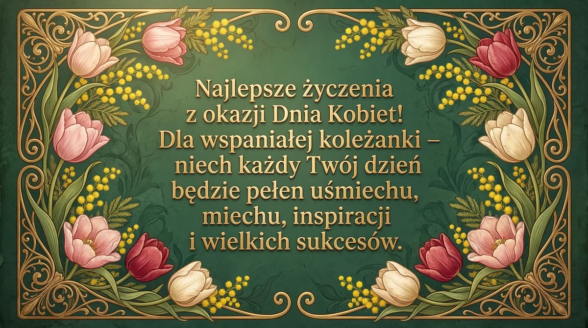 życzenia na Dzień Kobiet dla wspaniałej koleżanki
