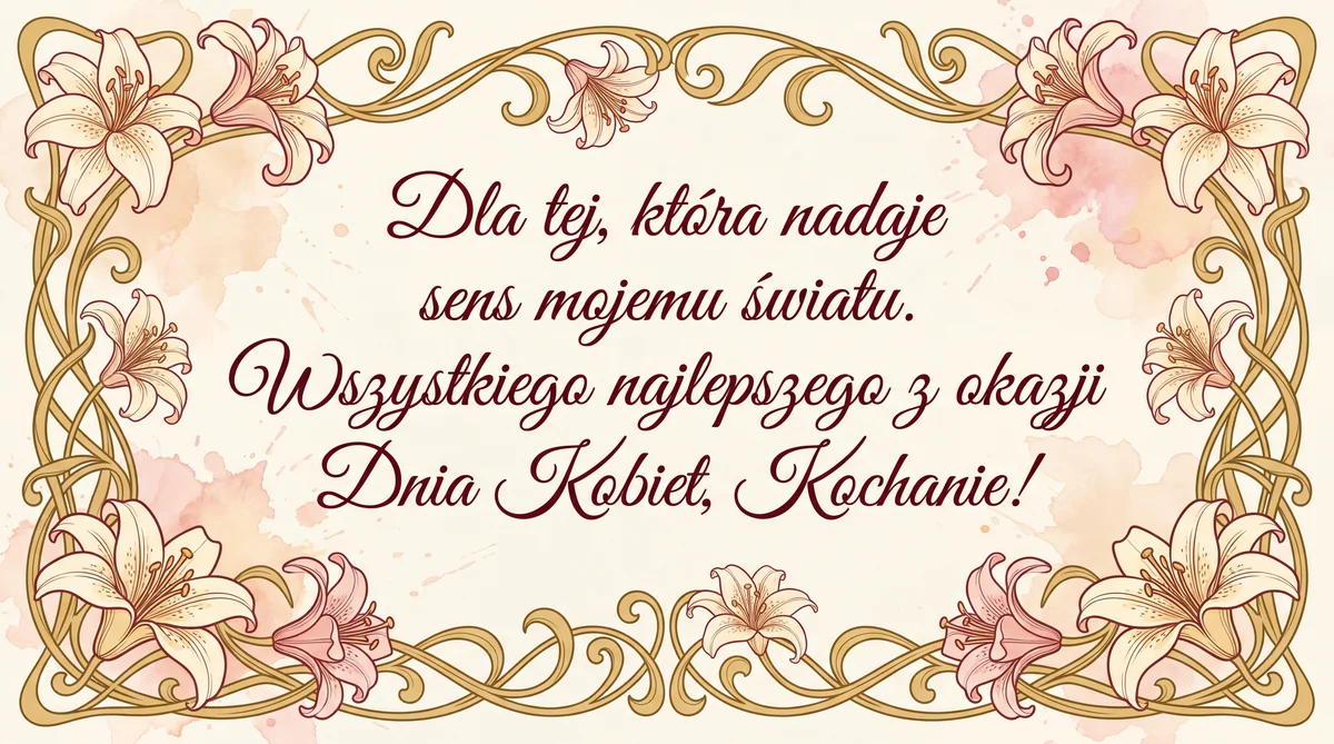 życzenia z okazji Dnia Kobiet dla ukochanej kobiety