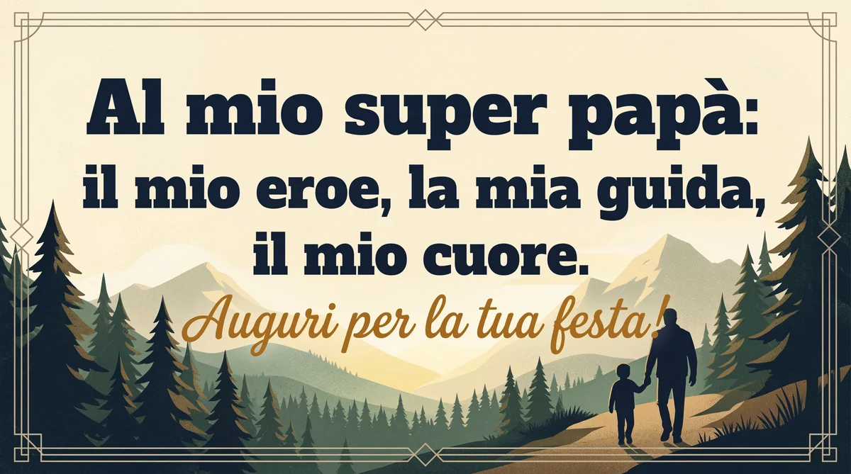 biglietto per la Festa del Papà per il mio papà