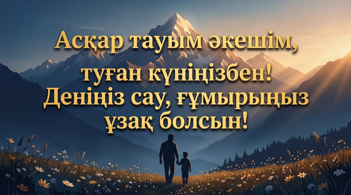 Әкеге туған күнге арналған құттықтау