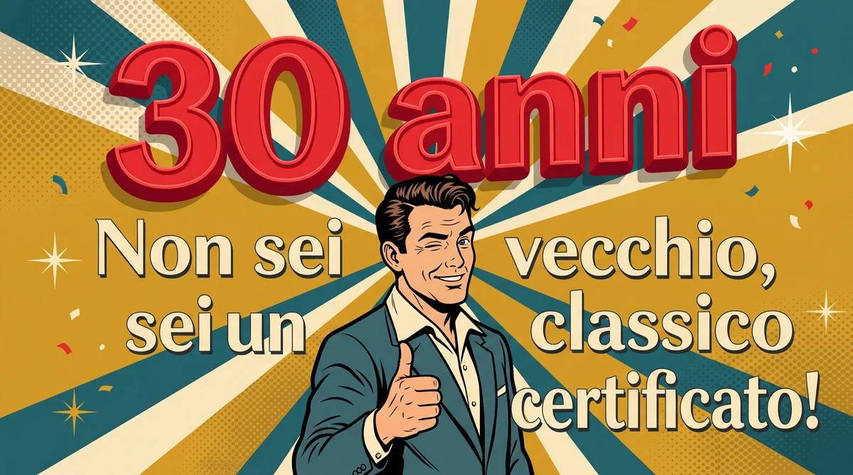 Biglietto di compleanno divertente per 30 anni