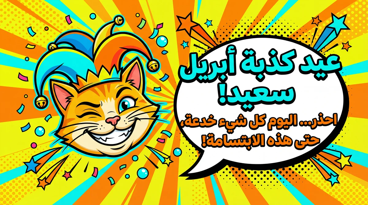 بطاقة تهنئة مضحكة ليوم كذبة أبريل