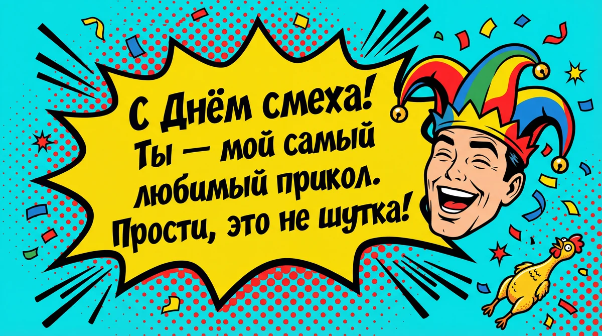смешное поздравление с Днем смеха для друга