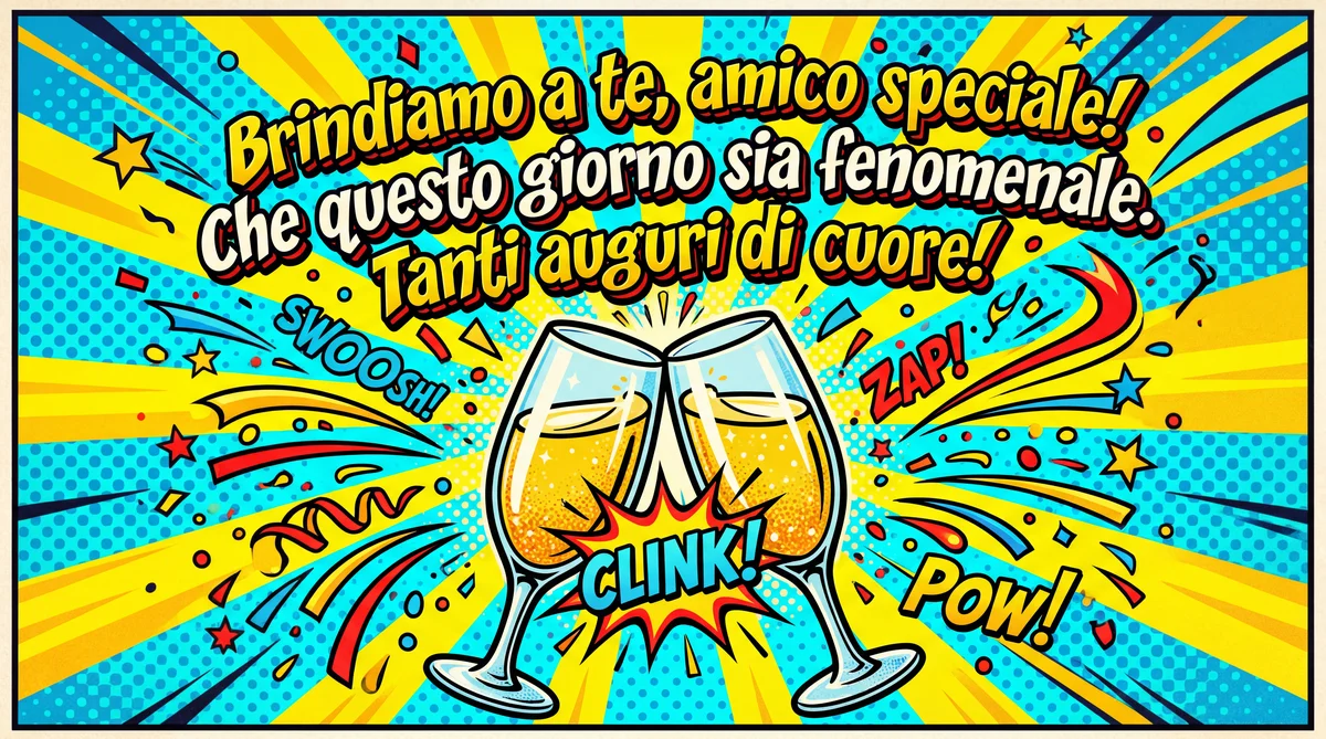 Biglietto di auguri per il compleanno di un amico