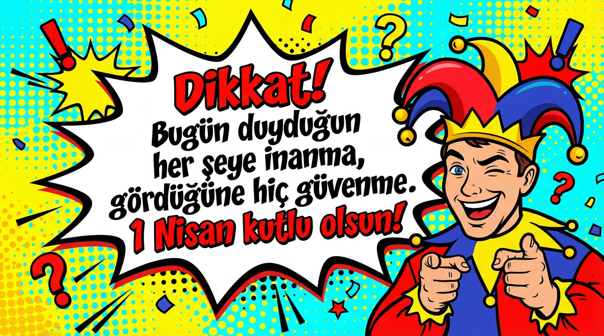 1 Nisan Şaka Günü için arkadaşa komik bir mesaj
