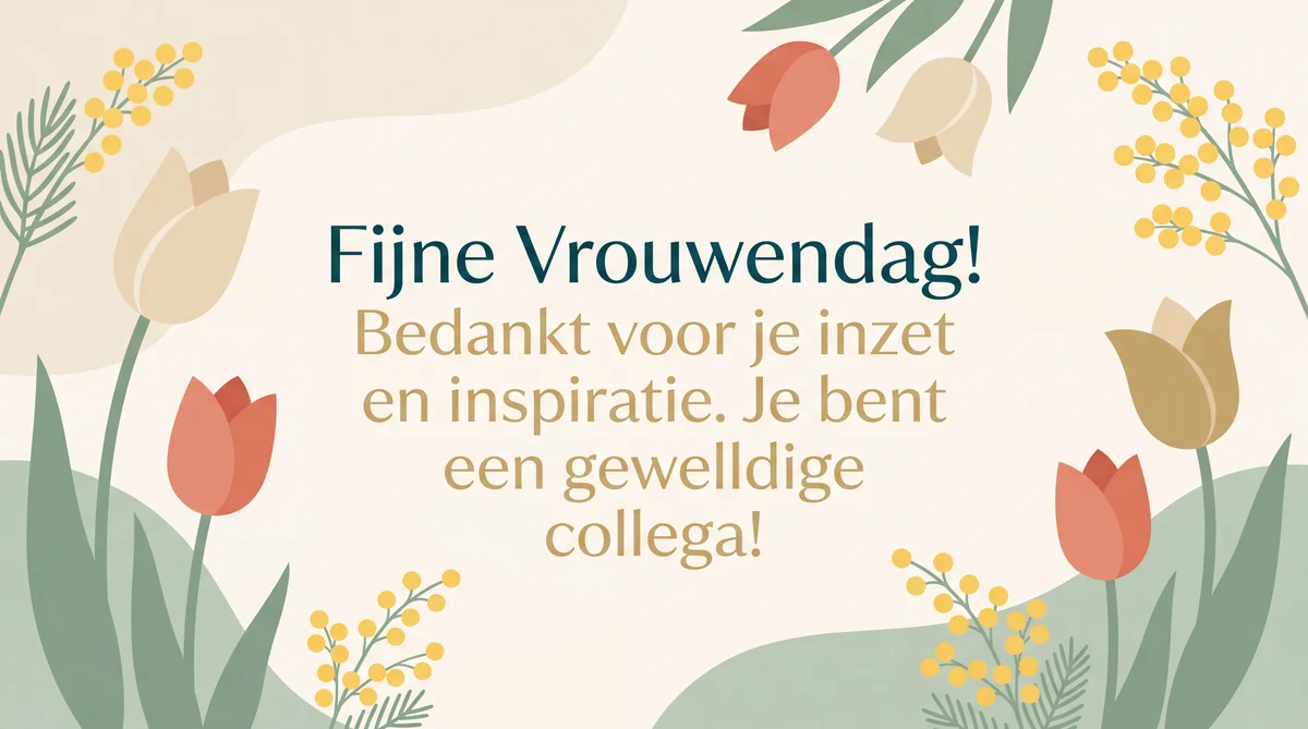 Groet voor Internationale Vrouwendag aan een collega