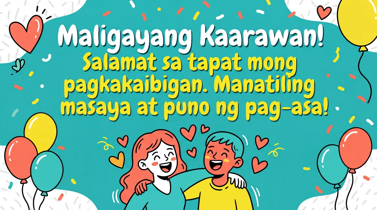 Maligayang Kaarawan sa aking matalik na kaibigan!
