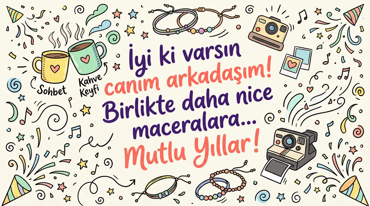 En yakın arkadaşıma doğum günü kutlaması