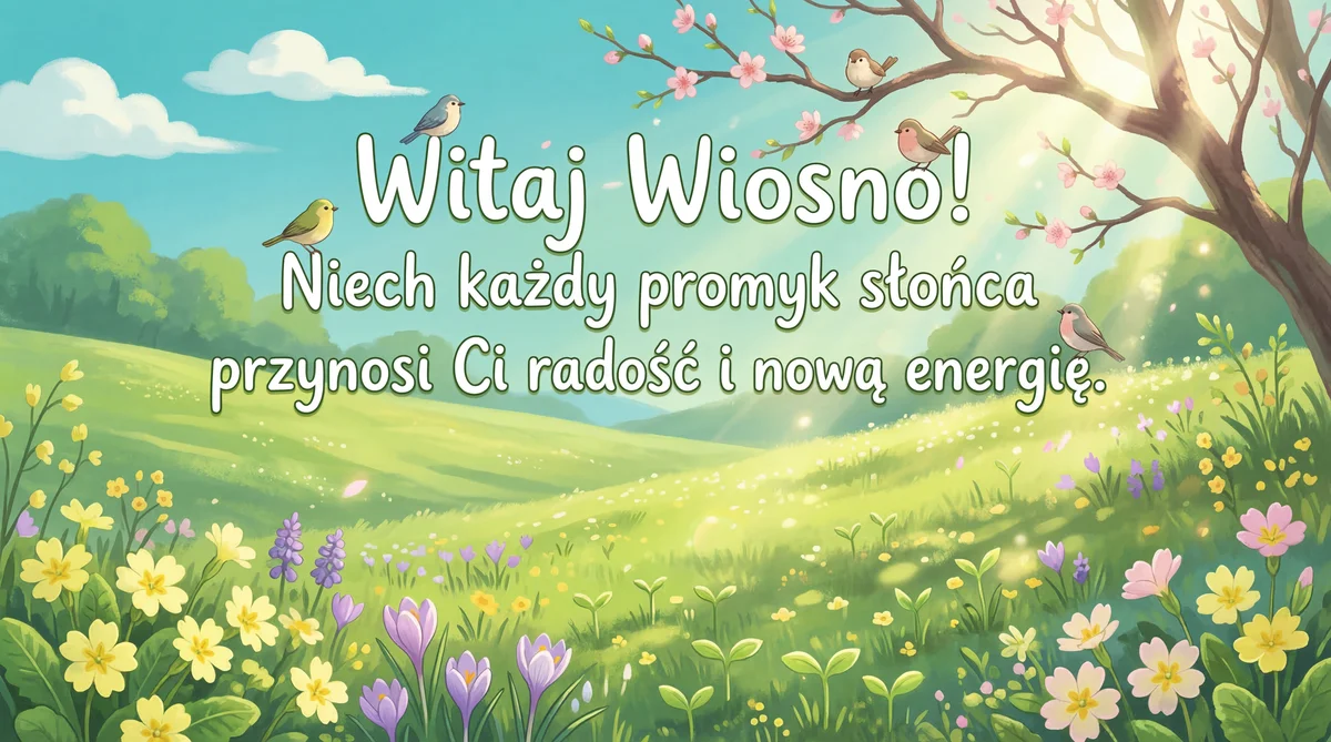 Kartka na Pierwszy Dzień Wiosny