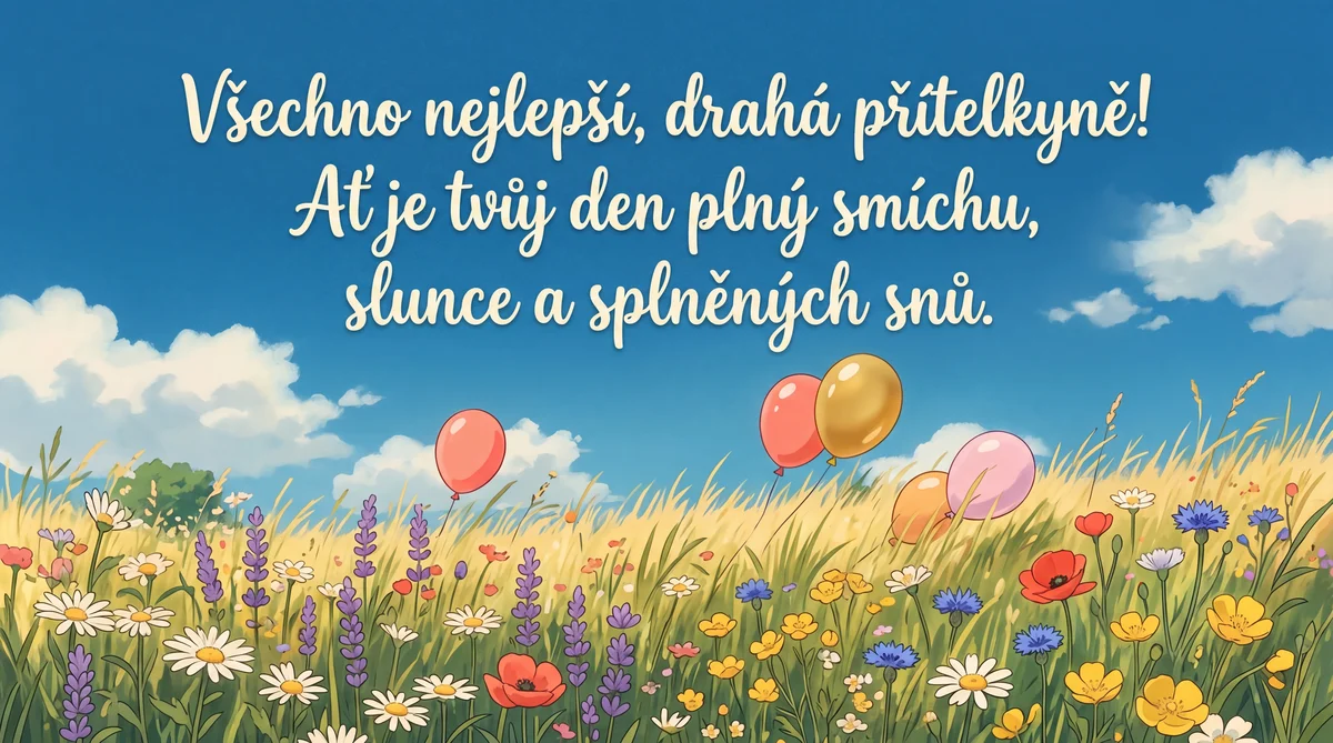 Přání k narozeninám pro kamarádku