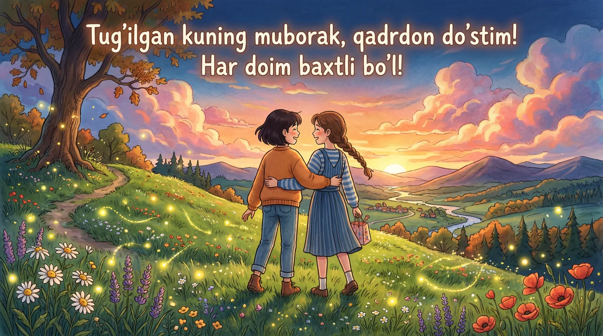 Aziz do'stimga tug'ilgan kun muborak bo'lsin!