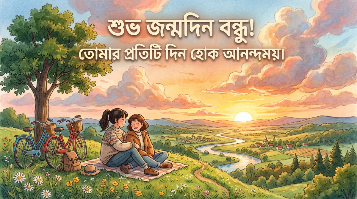 বন্ধুকে জন্মদিনের শুভেচ্ছা